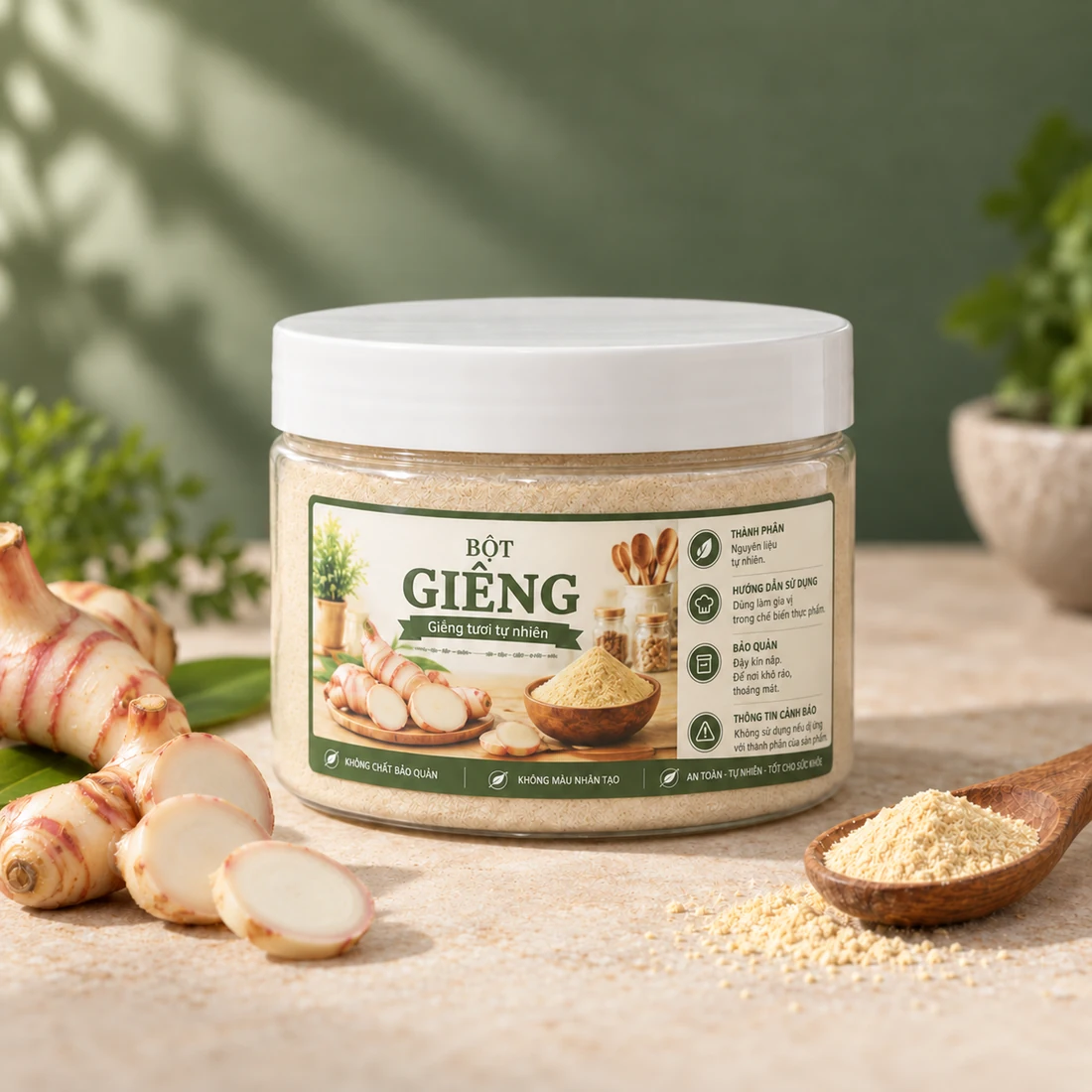 Bột giềng Kinh Môn, hộp gia vị cùng nguyên liệu gợi ý