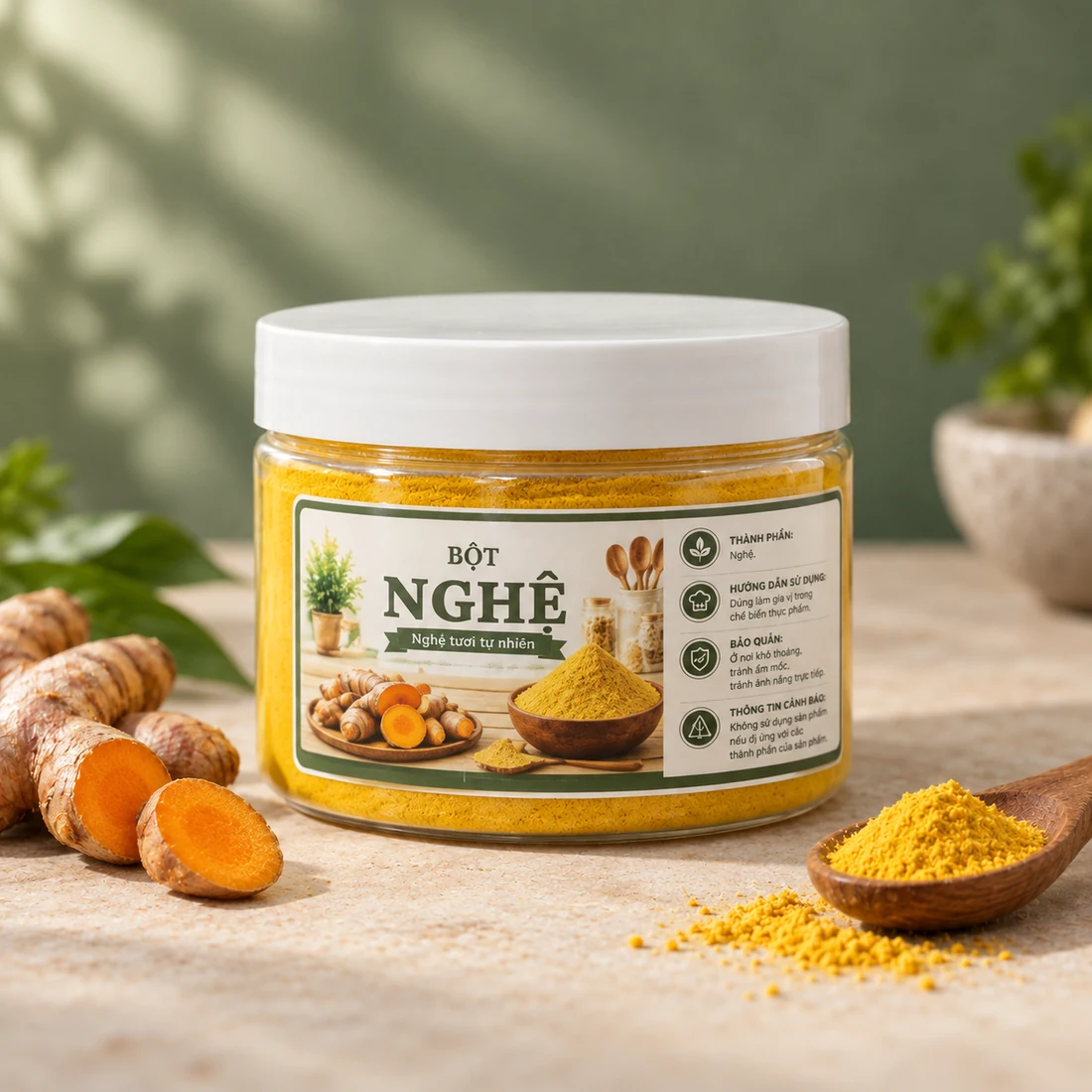 Bột nghệ Kinh Môn, hộp gia vị cùng nguyên liệu gợi ý